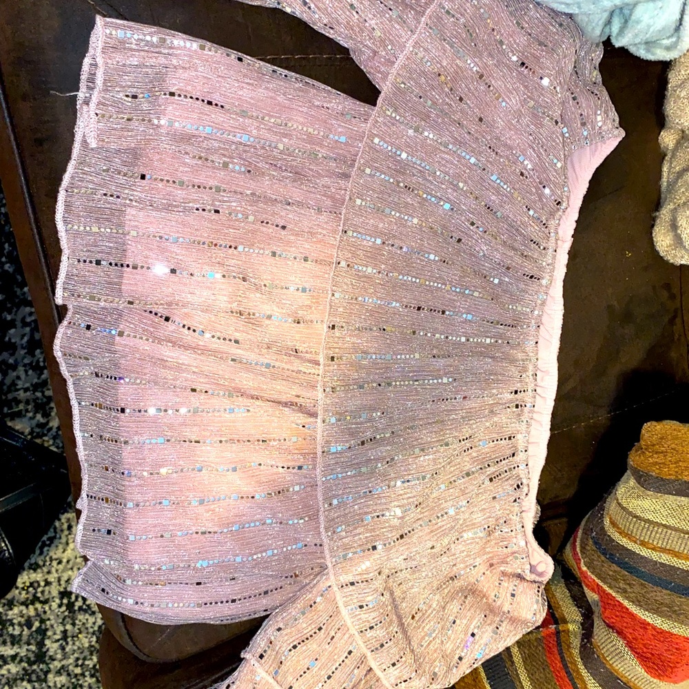 Sparkly crop off shoulder top